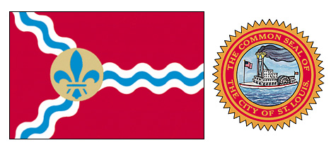 St. Louis flag and seal