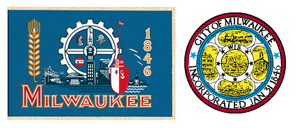 Milwaukee flag and seal