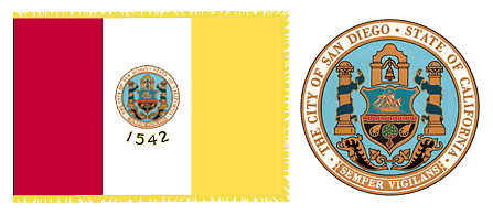 San Diego flag and seal