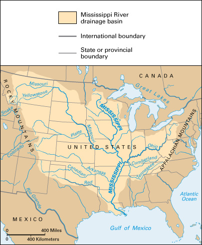 Mississippi River locator