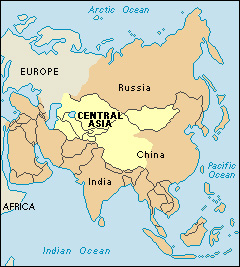 Central Asia locator