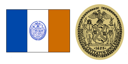 New York City flag and seal