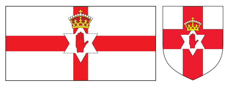 Northern Ireland flag and coat of arms