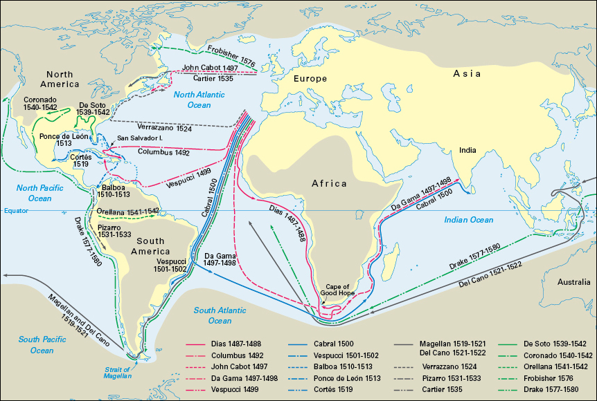 European exploration: 1400's and 1500's