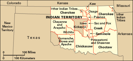 Indian Territory in about 1880