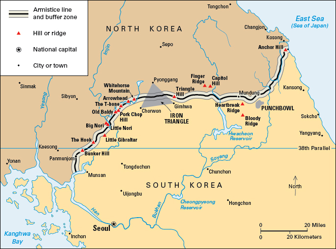 Korean War: Armistice line