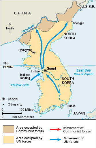 Korean War: UN forces move north