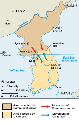 Korean War: UN advance and armistice