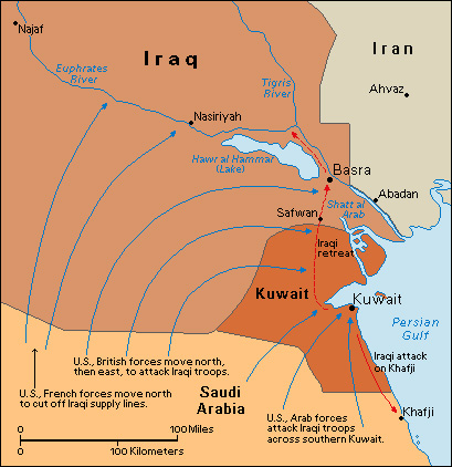 Persian Gulf War of 1991: Allied ground attack