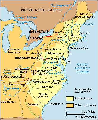 Westward movement in America by 1790