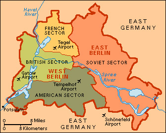 Berlin sectors after World War II