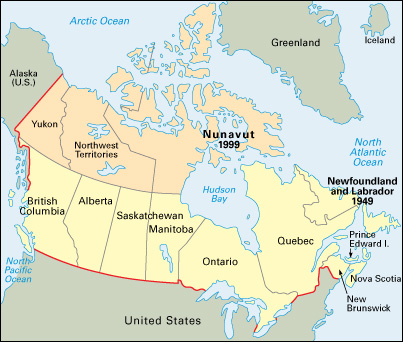 Canada's newest province and territory