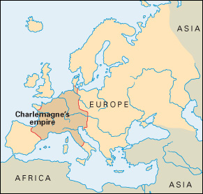 Charlemagne's Empire, A.D. 800