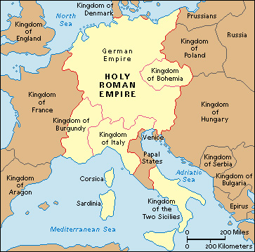 Holy Roman Empire in 1250