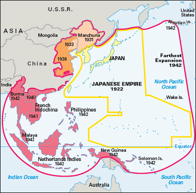 Japanese empire in 1942