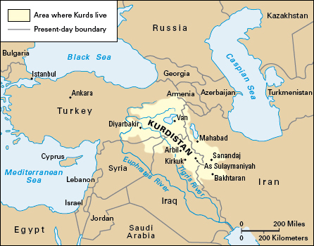 Kurds' homeland area