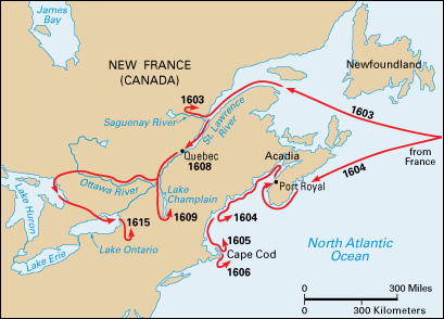 Champlain's explorations