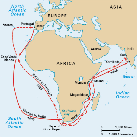 Da Gama's voyage to India, 1497-1498