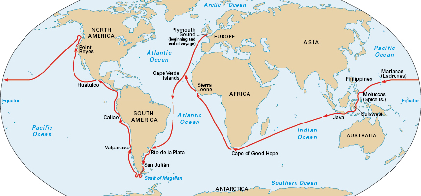 Drake's around the world voyage, 1577-1580