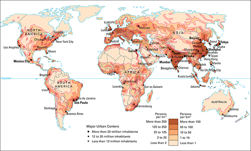 World population density