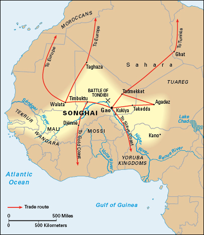 Songhai Empire about 1500