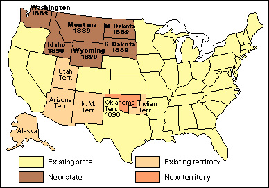 U.S. states and territories under Harrison