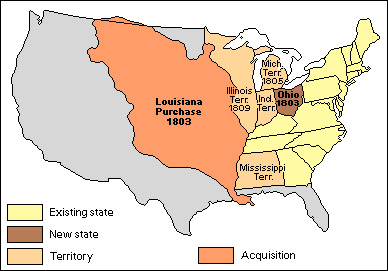 U.S. states and territories under Jefferson