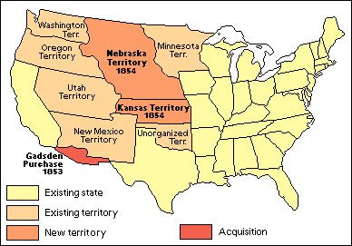 U.S. states and territories under Pierce