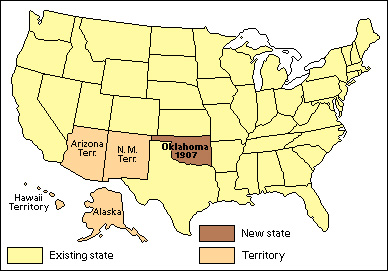 U.S. states and territories under Roosevelt