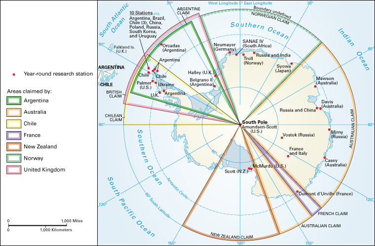 Antarctica territorial claims