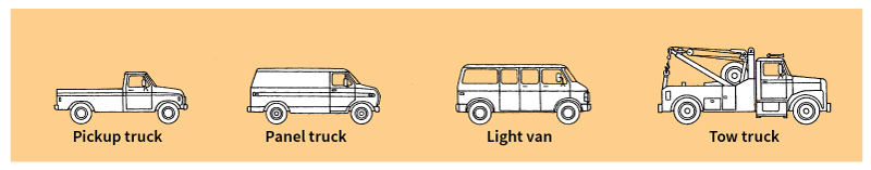 Some kinds of light trucks