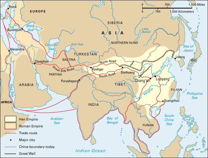 Han Empire about A.D. 100