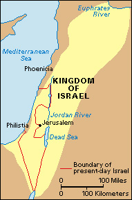 The kingdom of Israel in the 900's B.C.