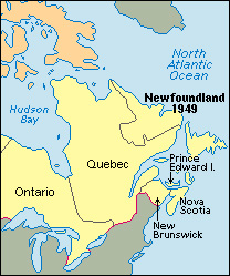 Canadian provinces under Saint Laurent