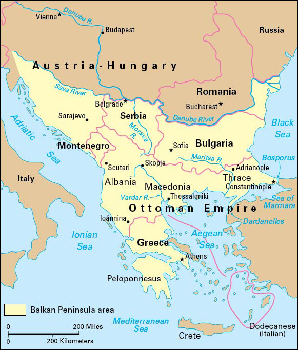 Balkan Peninsula before Balkan Wars (1912-1913)