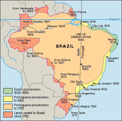 Brazil's territorial growth