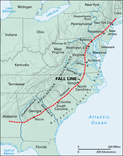 Fall Line of the Eastern United States