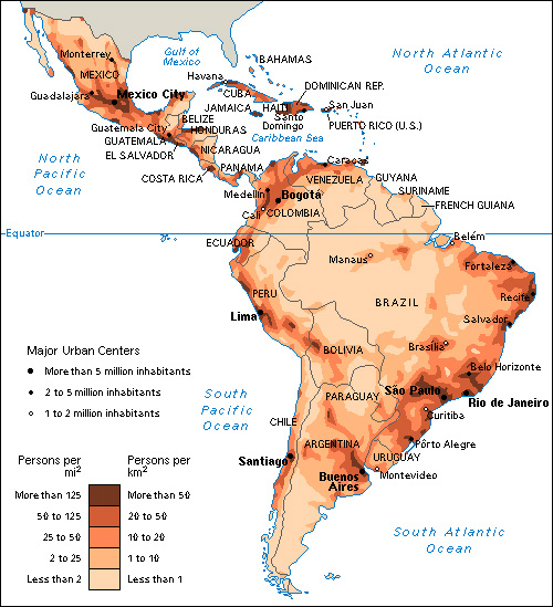 Where people of Latin America live