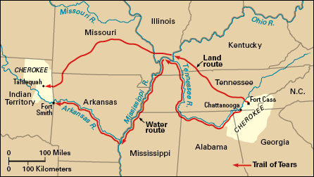 Trail of Tears route