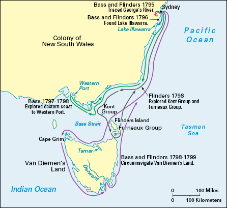 Bass and Flinders's explorations