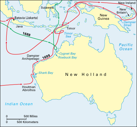 William Dampier explorations