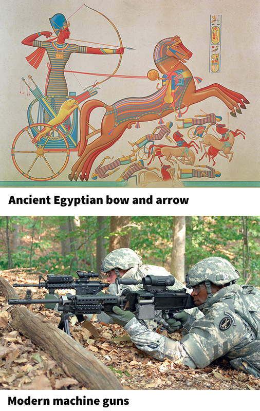 Ancient and modern weapons