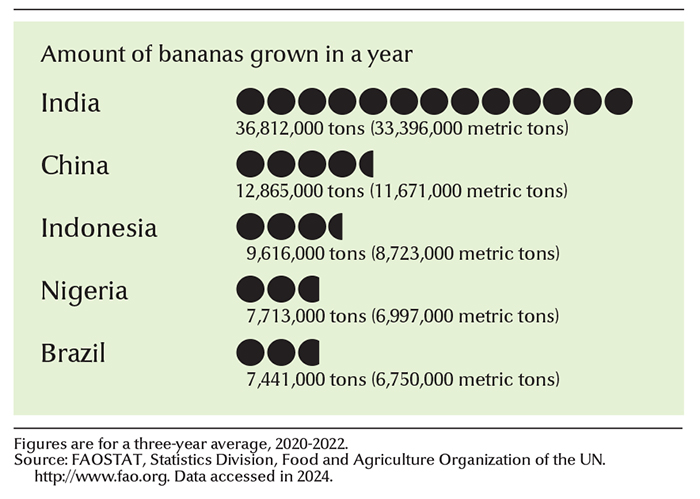 Leading banana-growing countries