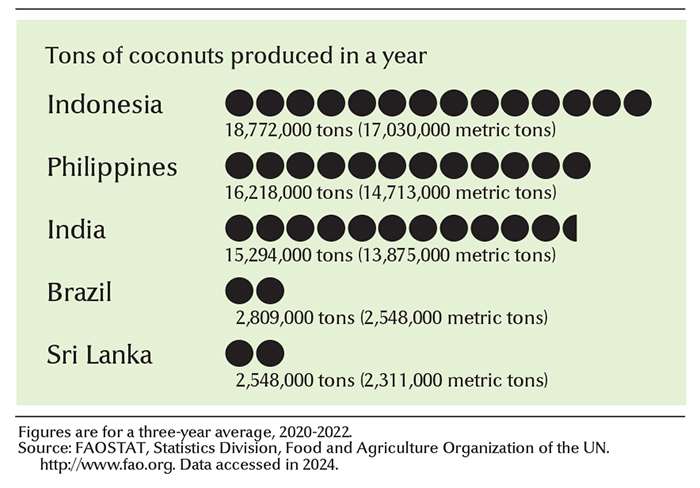 Leading coconut-growing countries