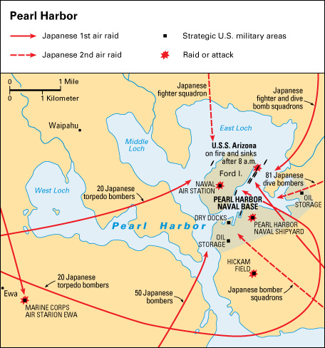 Targets of the Japanese attack on Pearl Harbor