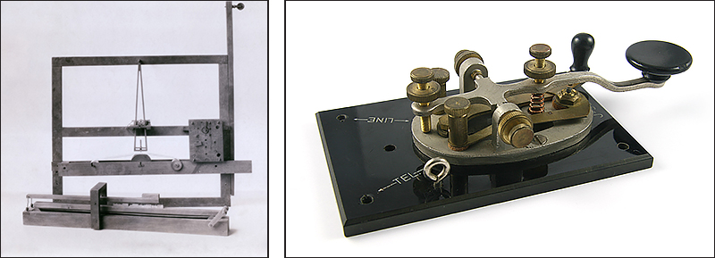 Telegraphs invented by Samuel Morse