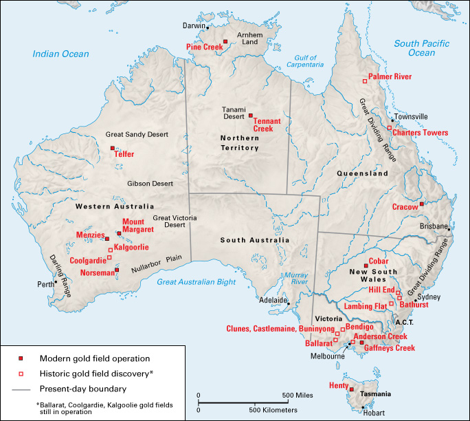 Gold rushes in Australia