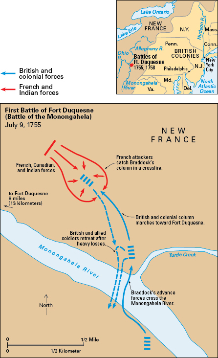 The First Battle of Fort Duquesne during the French and Indian War