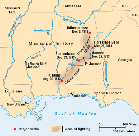 Creek War, 1813 and 1814