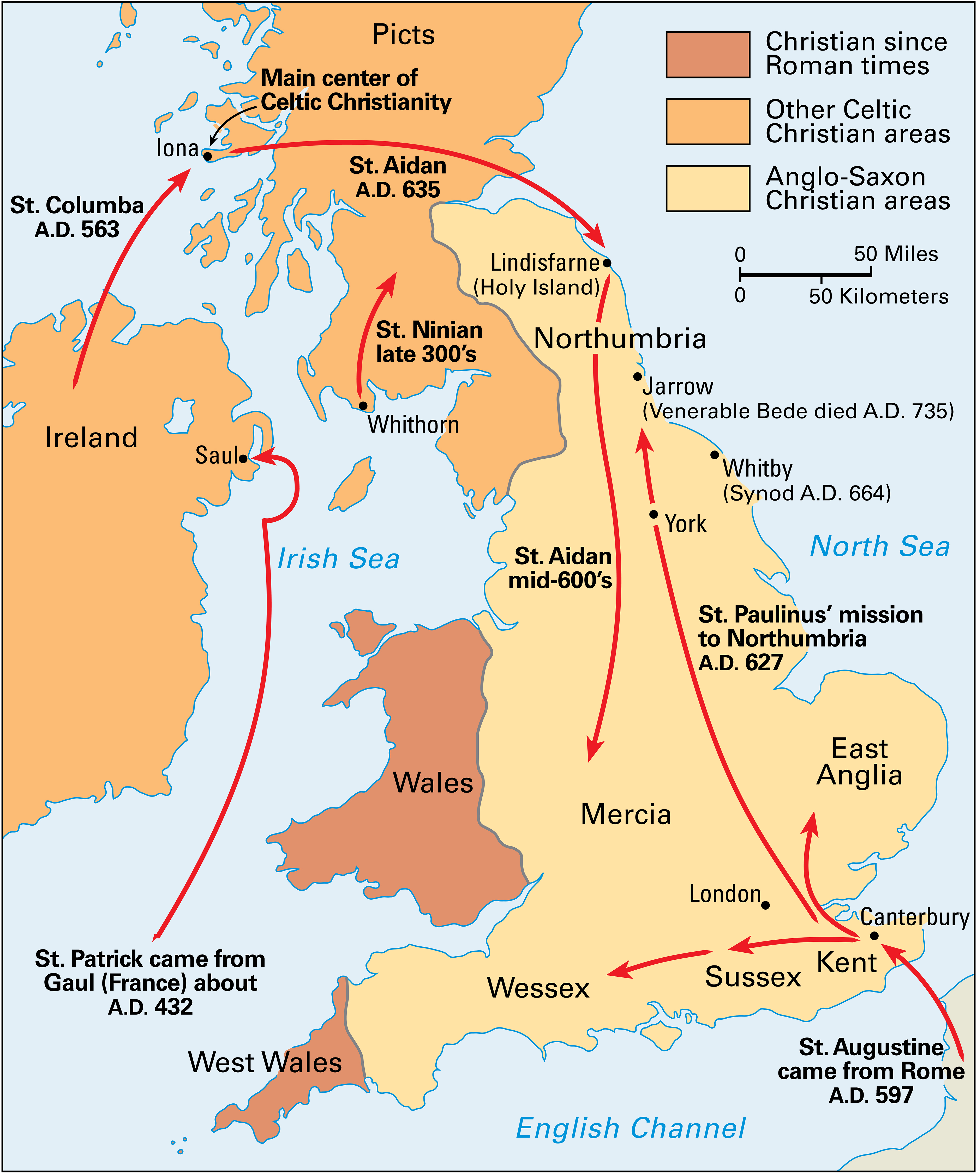 Spread of Christianity in Britain and Ireland